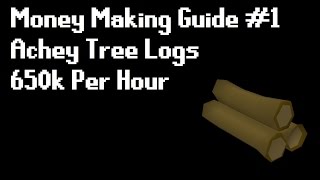 OSRS MONEY MAKING GUIDE ACHEY TREE LOGS 650K PH I Borrow Iron [upl. by Staci]