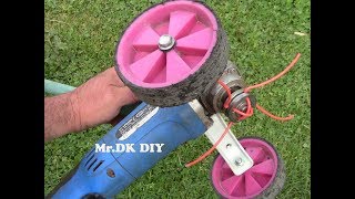 HOME MADE GRASS CUTTER USING ANGLE GRINDER  DIY 2018 [upl. by Tybi841]