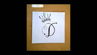 Letter D drawing art easydrawing letter shorts [upl. by Aciraa978]