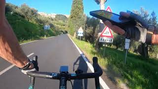 Road cycling in Tuscany Cortona Pergo and descending Montanare 3 of 9 [upl. by Leiba]