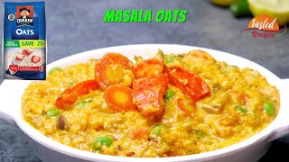 Masala Oats Recipe for Weight loss with Quaker Oats  Quick and Easy Breakfast Recipe [upl. by Cornew]