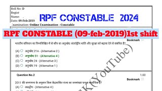 RPF CONSTABLERPF SIREALWAY RPF CONSTABLE NEW VACANCY 2024rpf si previous year question paper [upl. by Gaal]