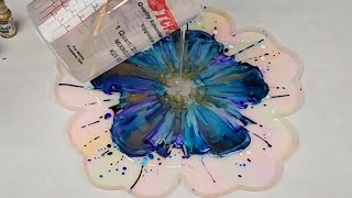 Alcohol Ink and Resin Bowl with Peacock Colors [upl. by Loutitia]