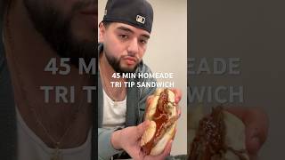 45 Min Tri Tip Sandwich 🔥tritip food foodie homeade cooking asmr asmrfood [upl. by Narhem]