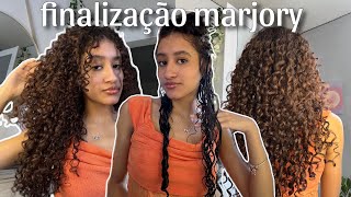 testei a FINALIZAÇÃO da MARJORY CARRILHO no meu CABELO CACHEADO [upl. by Jordana]