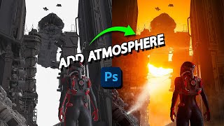 Atmosphere effect in Photoshop [upl. by Ymas]