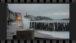 SaintMalo  Grande Marée et vagues Janvier 2014 [upl. by Stephanus111]