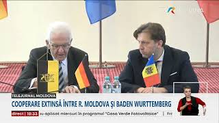 Cooperare extinsă între R Moldova și BadenWurttemberg Un memorandum a fost semnat astăzi [upl. by Atirehc176]