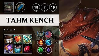 Tahm Kench ARAM Triple Kill Unstoppable  NA Challenger Patch 1422 [upl. by Henley]