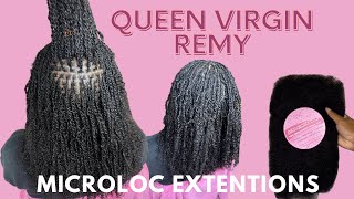 Micro Loc Extensions Tutorial  QVR HAIR  Human Hair Afro Kinky [upl. by Gail427]