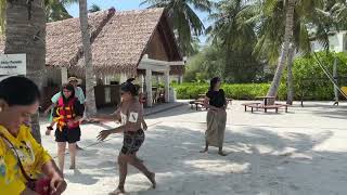 Having a bit of volleyball at Holiday Inn Kandooma Island maldives [upl. by Gurolinick715]