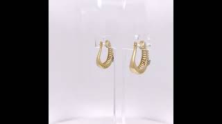 Σκουλαρίκια κρίκοι με διαμαντια 90346  360 Video  Haritidis Jewelry [upl. by Jaynes]