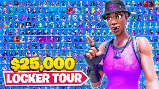 My 25000 Fortnite Locker Tour RAREST SKINS [upl. by Mcclenaghan]