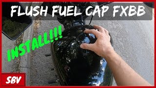 Harley Davidson Softail Street Bob FXBB  Flush Fuel Cap Install [upl. by Tamiko547]