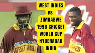 West Indies vs Zimbabwe  1996 Cricket World Cup  Hyderabad  India  Short Highlights [upl. by Natsrik969]