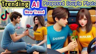 Couples Proposing AI Photo Editing  Couple AI Image Generator Bing Image Creator [upl. by Bannon]