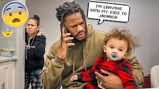 Running Away With My Kids To JAMAICA  Emotional Prank [upl. by Yesrej]