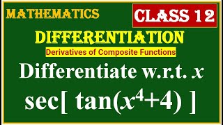 DIFFERENTIABILTY  Differentiate wrt x sec  tan x4  4 [upl. by Ernesta]