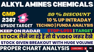 ALKYL AMINES SHARE LATEST NEWS  ALKYL AMINES SHARE ANALYSIS  ALKYL AMINES SHARE PRICE alkylamines [upl. by Zerat]