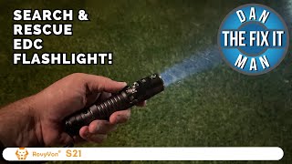 RovyVon S21  Powerful Search amp Rescue EDC Flashlight 3000 Lumens SFT70 6500k Everyday Carry Light [upl. by Hnahym]