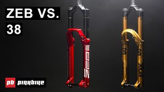 The ALL NEW RockShox Zeb Charger 31 VS Fox 38 Grip X2  Fork Off [upl. by Gaivn]