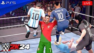 CR7 VS Messi🫨 WWE 2K24 LIVE🔴 shorts gta5 mergefellas shortsfeeds shortsfeeds2024 [upl. by Leverick]