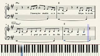 Tolerate It  Taylor Swift  Piano Sheet Music wlyrics [upl. by Lonnie]