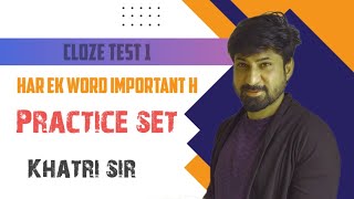 Cloze Test for SSC CGL  CHSL  CPO amp CDS Har ek word important hota h  Cloze test practice [upl. by Cesya]