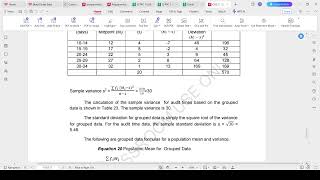 Computation for Grouped Datas Mean Sample Variance and Standard Deviation [upl. by Hal]