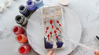 How to Make a Cloisonné Painting Phone Case with Sand Art  a Fun and Easy Tutorial [upl. by Ahsotan]