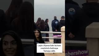 quotLeyla Əliyeva Bakı bulvarı ərazisində balinaya Tamaşa edibquot [upl. by Nauwaj]