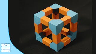 Origami Modular Cube Instructions Full HD [upl. by Nepil805]