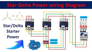 StartDelta Starter Power Wiring Diagram Explained Electricalgenius [upl. by Eziechiele284]