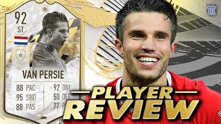 92 PRIME ICON MOMENTS VAN PERSIE PLAYER REVIEW  SBC PLAYER  FIFA 22 ULTIMATE TEAM [upl. by Kerrill]