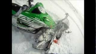 3 snowmobiles destroyed in seconds GoPro [upl. by Onyx]