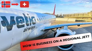 4K  TRIP REPORT  BUSINESS CLASS  HELVETIC AIRWAYS EMBRAER E195E2  OSLZRH ✈ [upl. by Gnouh]