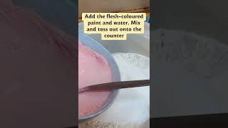 How to Make Flesh Colored Salt Dough for Making Faces arttutorial saltdough craftingcommunity [upl. by Vidovic562]