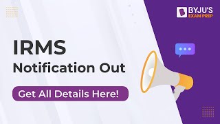 IRMS Notification Out 🚀  IRMS Latest News  IRMS Exam Updates for Engineers  IRMS Exam Pattern [upl. by Akerehs]