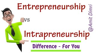 Difference between Entrepreneur Entrepreneurship and Intrapreneur Intrapreneurship soldu bcom [upl. by Stephan]