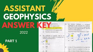 Assistant geophysicist previous year paper question with Answer [upl. by Yehsa]