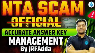 NTA UGC NET Management Answer Key 2024  Accurate Solution of Wrong Questions  Yogesh Sir [upl. by Erastus426]