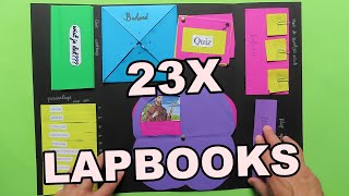 23 LAPBOOKS  ideeën om een lapbook te maken [upl. by Bertilla]