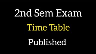 Second Sem Exam Time Table  Calicut University [upl. by Calvano]