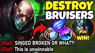 HOW TO CRUSH BRUISER MATCHUPS WITH SINGED TOP TAKE THIS RUNE SET UP [upl. by Ocihc]