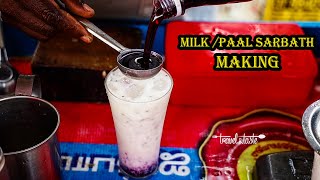 Paal Sarbath Recipe Milk Sarbath Making  Indian Summer Drink  Travel and Taste [upl. by Robbins]