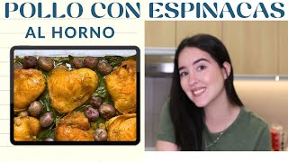 POLLO CON ESPINACA al HORNO Receta fácil y rápida [upl. by Anrol]