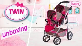 Twin  Dolls Pram  Puppenwagen  Unboxing  Bayer Design [upl. by Chad]