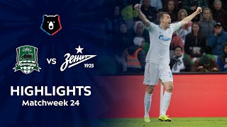 Highlights FC Krasnodar vs Zenit 23  RPL 201819 [upl. by Idonna]