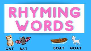 Rhyming Words  Phonological Awareness  Phonemic Awareness  Kindergarten  Printable Page Below [upl. by Anilegna]