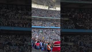 City Fans do the Poznan at Wembley [upl. by Tuneberg690]